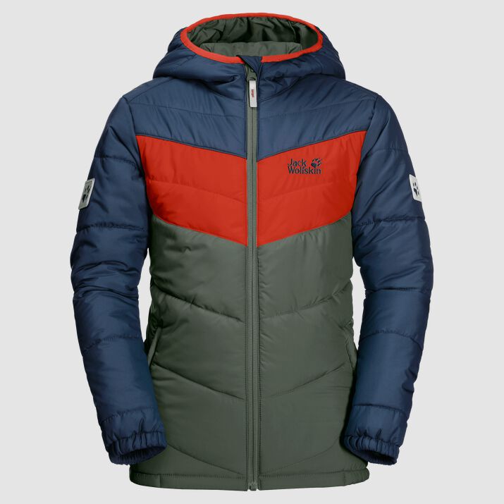 Chamarra Invierno Jack Wolfskin Three Hills Niños Verdes Mexico-5163491